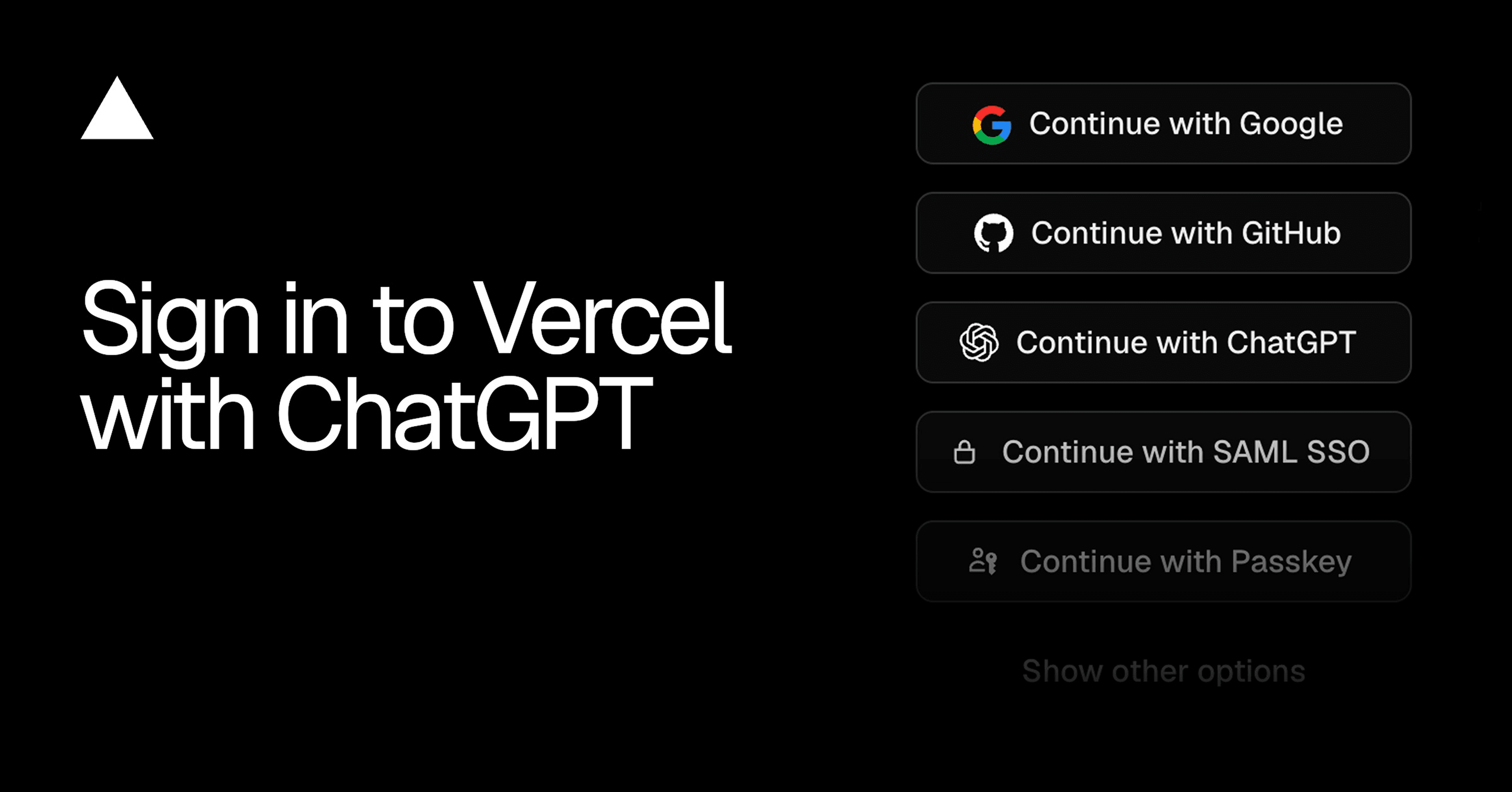 Vercel adds ChatGPT as a login option for v0 and dashboard