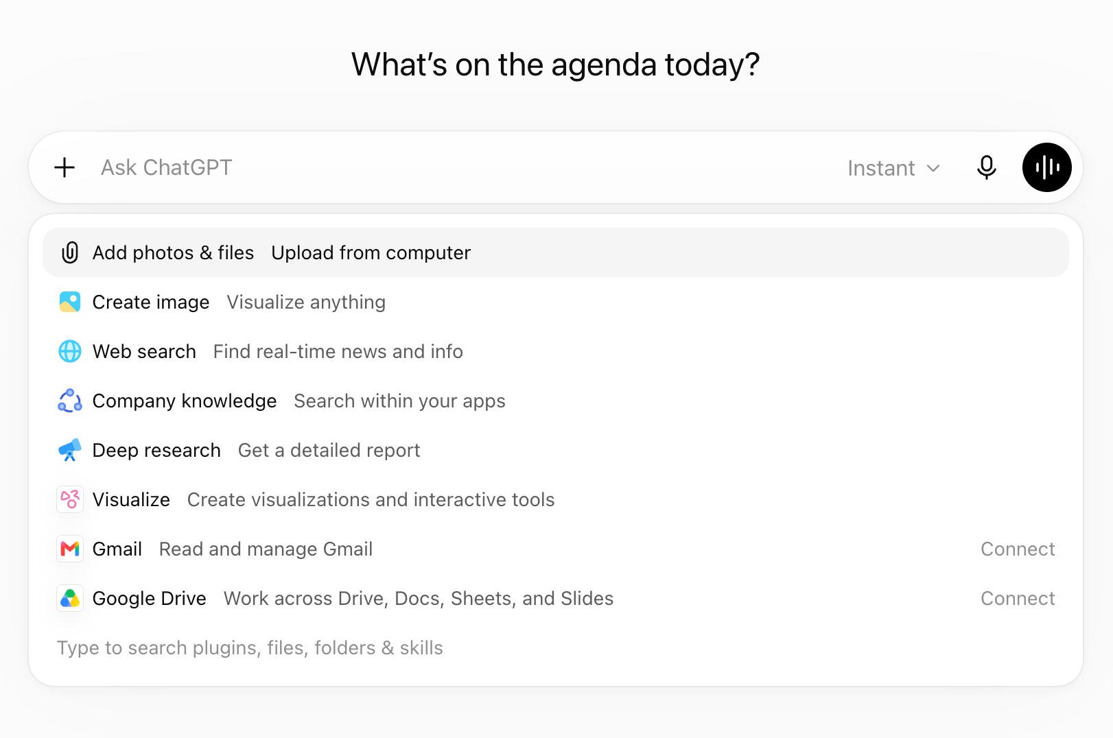 Dropdown menu for selecting an AI model in ChatGPT