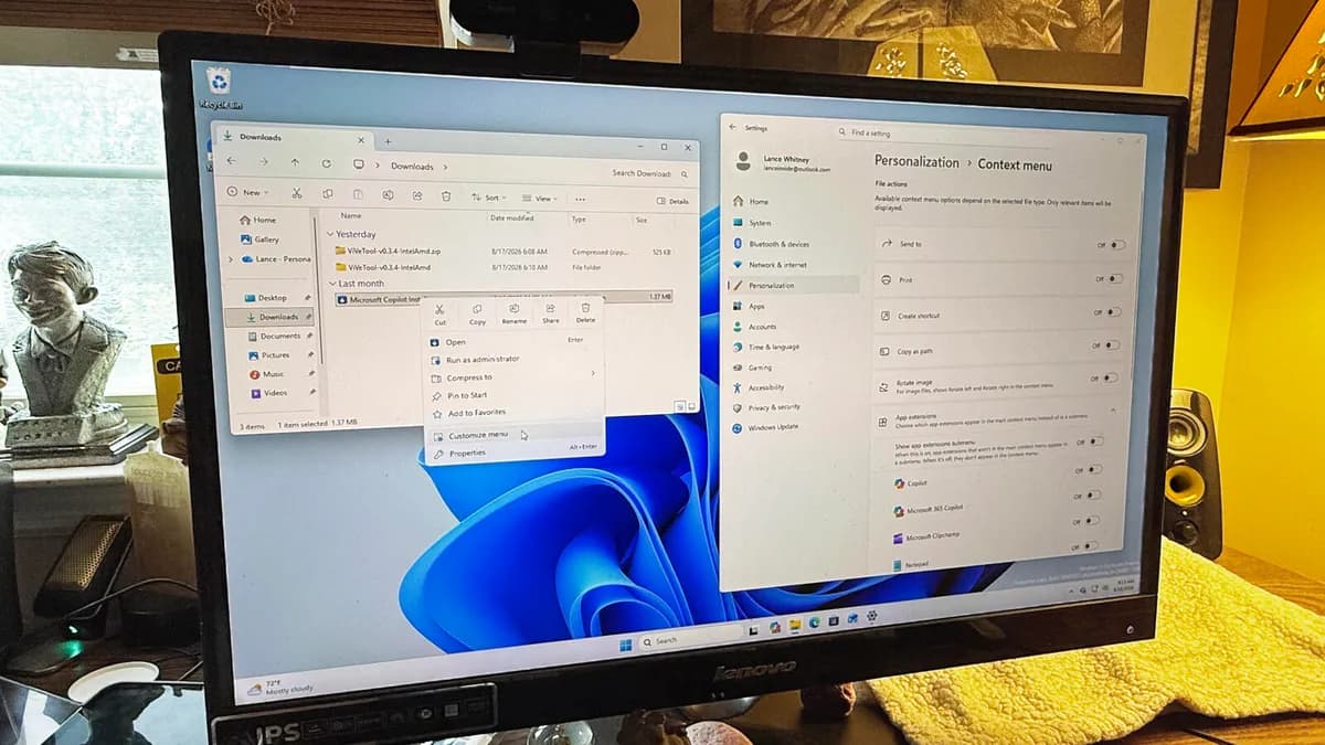 Windows 11's customizable context menu: how to enable it now