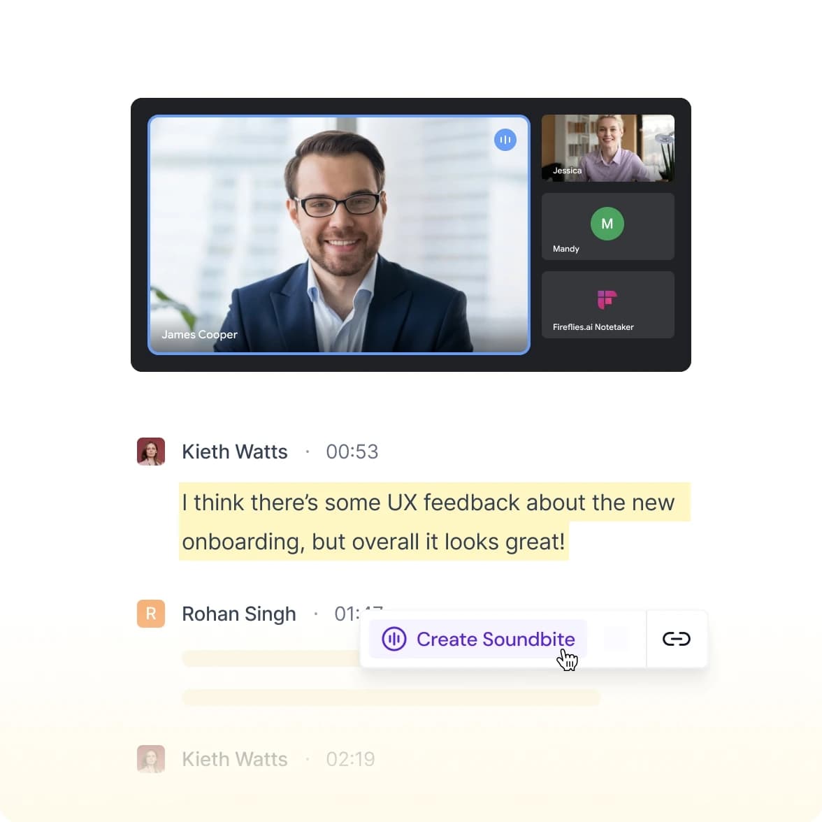 Fireflies AI assistant suite showing Voice Agents and Email Assistant options