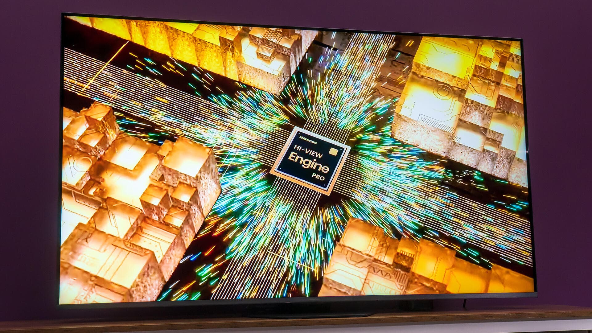 Hisense 65-inch U8 Mini LED TV displaying vivid colors